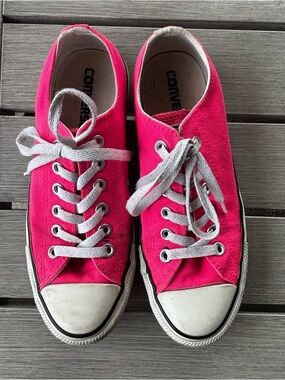 Converse Pink Low Top Canvas Sneakers